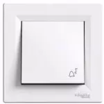 Schneider Asfora N101C egypólusú nyomó, csengőjellel, fehér EPH0800121  